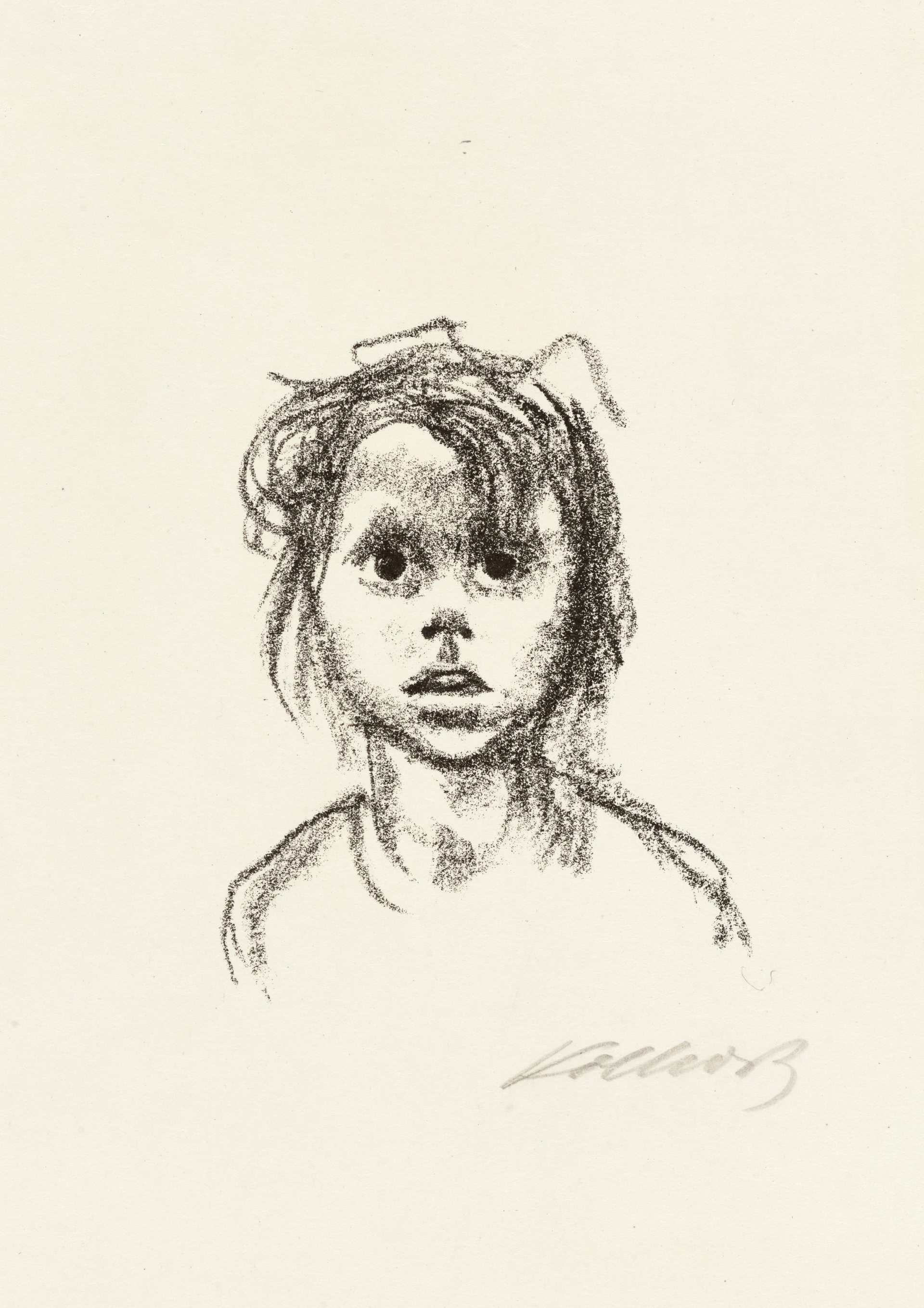  Käthe Kollwitz, Kinderkopf - Lotte, 1925 /1931 · Gallery Ludorff Bildidee 