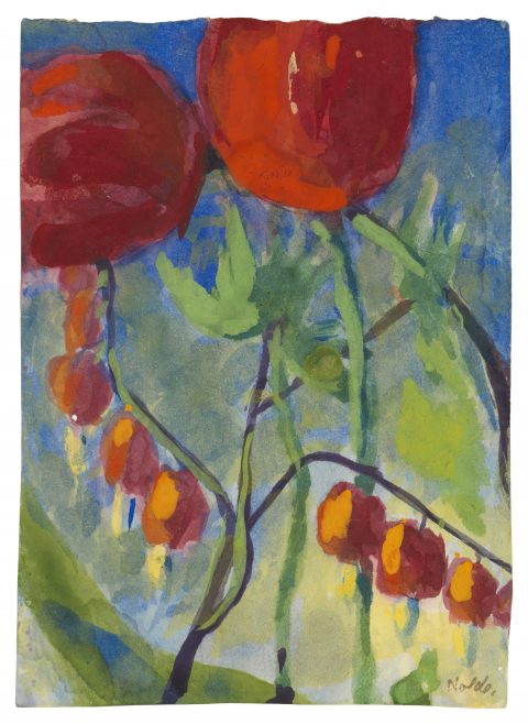 Emil Nolde Tranende Herzen Und Tulpen Ca 1948 50 Galerie Ludorff