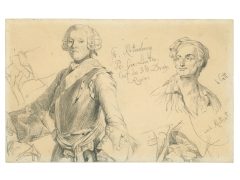 Adolph von Menzel, Porträt von Graf Rothenburg und le Catt