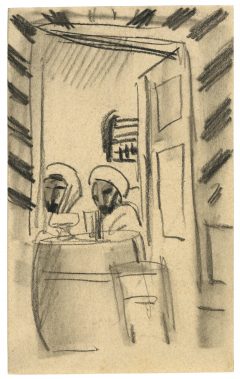 August Macke, Café-Szene in Tunesien