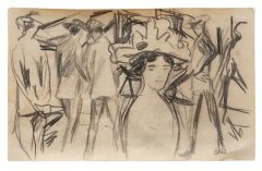 August Macke, Dame in der Promenade