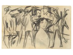 August Macke, Dame in der Promenade