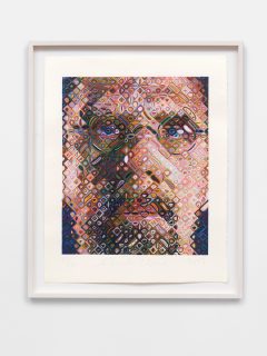 Chuck Close, Self-Portrait Woodcut