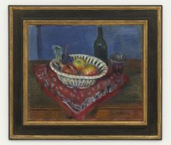 Charles Camoin, Nature morte à la corbeille de fruits, bouteille de vin, Saint Tropez