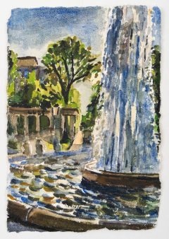 Christopher Lehmpfuhl, Fontäne im Abendlicht