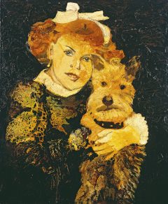 Cornelia Schleime, Mädchen mit Hund