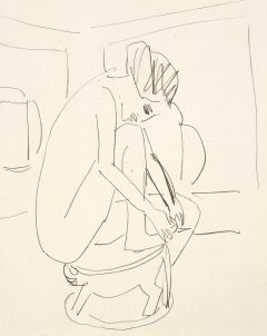 Ernst Ludwig Kirchner, Akt auf Hocker (Kamerun) - Kauernde Dodo