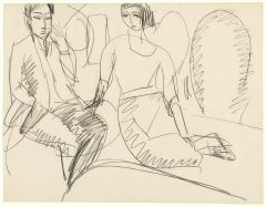 Ernst Ludwig Kirchner, Paar im Gespräch, Erna und Gewecke