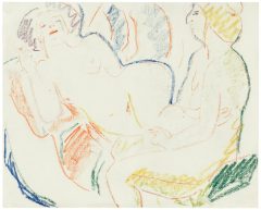 Ernst Ludwig Kirchner, Liegender und sitzender weiblicher Akt (Zwei Akte)