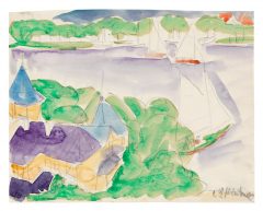 Ernst Ludwig Kirchner, Müggelsee (Segelboote)