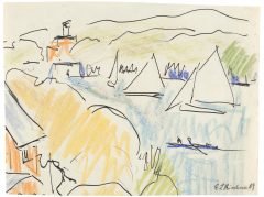 Ernst Ludwig Kirchner, Segelschiffe auf dem Müggelsee