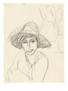 Ernst Ludwig Kirchner, Gerda mit Hut