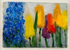 Klaus Fußmann, Vergissmeinnicht und Tulpen