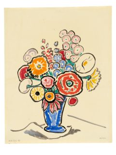 Gabriele Münter, Strauß in blauer Vase