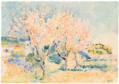 Henri-Edmond Cross, Paysage de printemps avec arbres en fleurs
