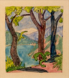 Hermann Hesse, Blick von der Collina d´Oro (Bäume)