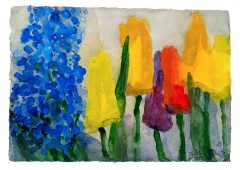 Klaus Fußmann, Vergissmeinnicht und Tulpen