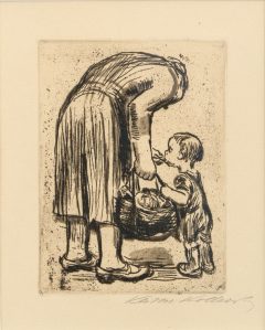 Käthe Kollwitz, Stehende Mutter, ihr Büblein fütternd