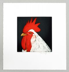 Karin Kneffel, Ohne Titel (Tierköpfe - Hahn)