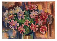 Karl Schmidt-Rottluff, Blumenstrauß im Glas