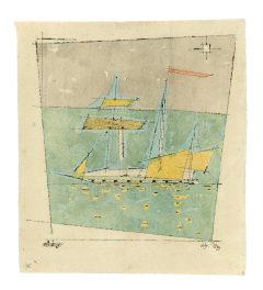 Lyonel Feininger, Untitled (Cutter with Red Pennant)