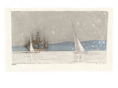 Lyonel Feininger, Sailing Ship and Three Sailing Boats