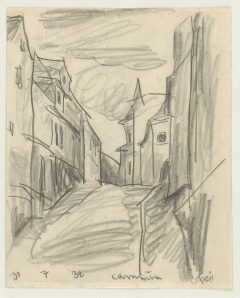 Lyonel Feininger, Dorfgasse mit Häusern
