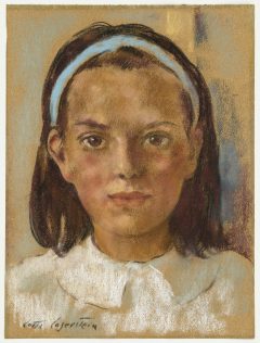 Lotte Laserstein, Porträt eines Mädchens mit blauem Haarreif