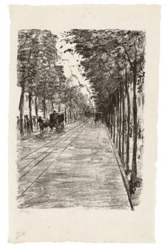 Lesser Ury, Straße mit Bäumen