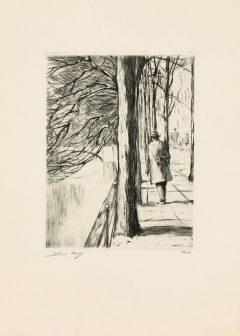 Lesser Ury, Spaziergänger am Landwehrkanal