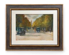 Lesser Ury, Siegesallee mit Siegessäule im Frühherbst, Berlin