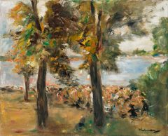Max Liebermann, Gartenlokal an der Havel unter Bäumen