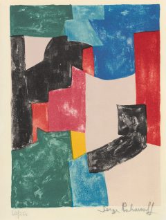 Serge Poliakoff, Composition noire, bleue et rouge