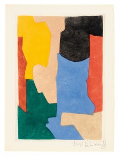 Serge Poliakoff, Composition verte, bleue, rose et jaune