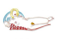 Tom Wesselmann, Monica Reclining on Blanket and Pillow